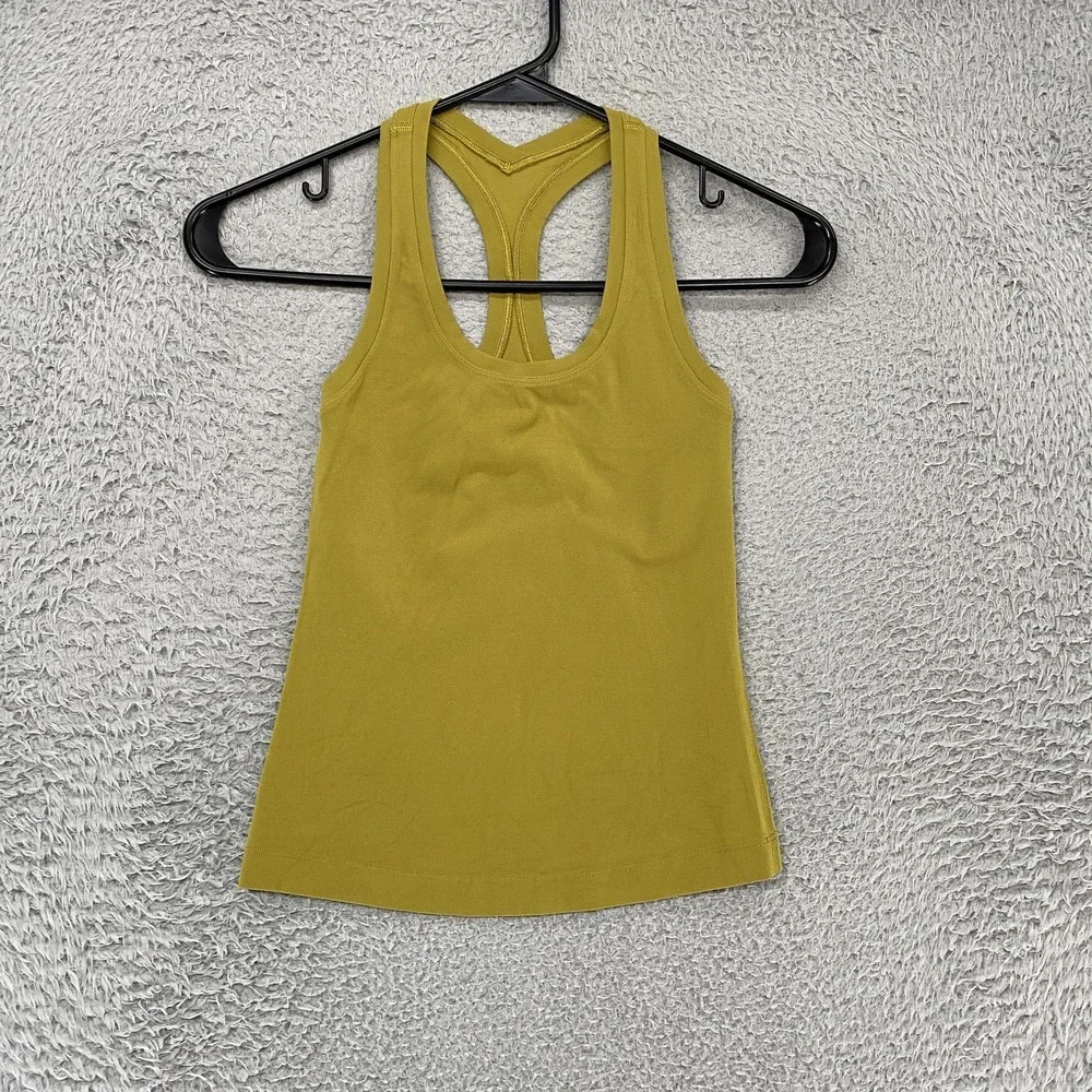 Lululemon‎ Tank Top Womens 0 Nulu Cool Racerback Yoga Workout Gym Race Length